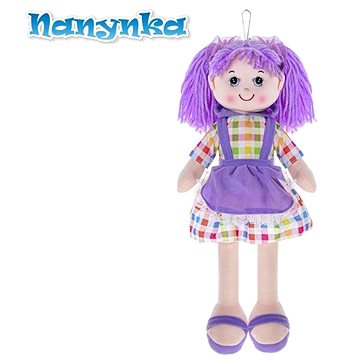 

MIKRO-TRADING Panenka Nanynka fialová 50 cm měkké tělo na baterie česky mluvící a zpívající