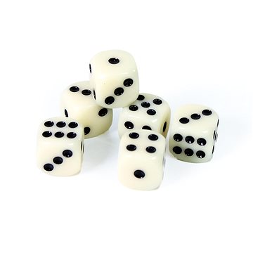 

RAPPA Hrací kostky bílé 6 ks