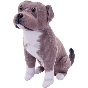 

Wild Republic Plyš pes se zvukem šedý Pitbull 14cm