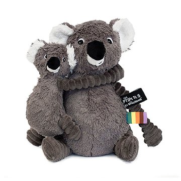 

Les Déglingos Plyšová koala, máma s miminkem, šedá
