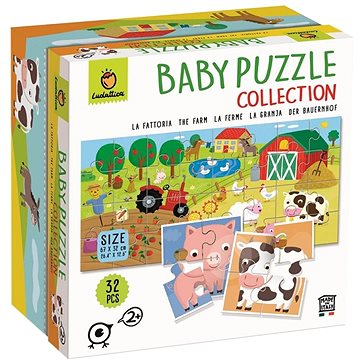 

Ludattica Farma, Oboustranné puzzle pro nejmenší, 32 dílků