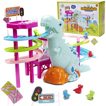 

IKONKA Dinosaur závodní dráha dinosaur zvuky světla