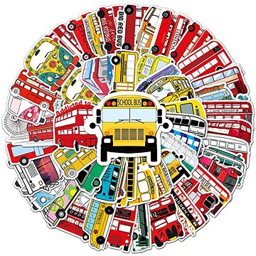 

ANNAM Samolepky Autobus 50 ks - odlišné samolepky