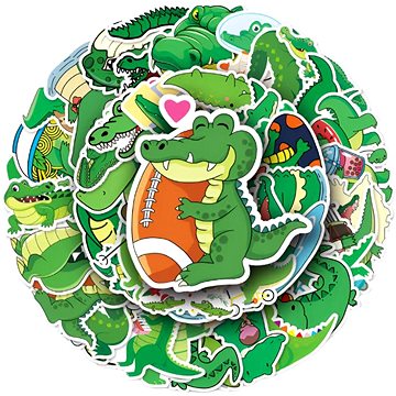 

ANNAM Samolepky Krokodýl 50 ks - odlišné samolepky