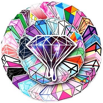 

ANNAM Samolepky Diamant 50 ks - odlišné samolepky