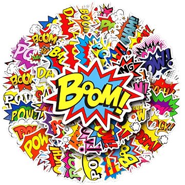 

ANNAM Samolepky Boom 50 ks - odlišné samolepky