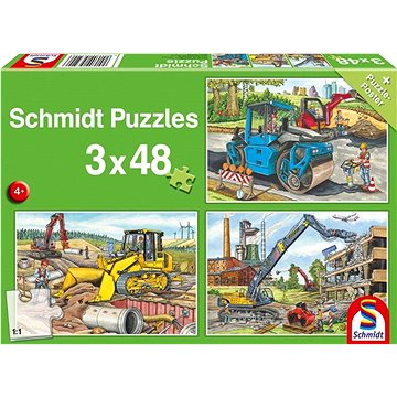 

SCHMIDT Puzzle pro nejmenší - Na staveništi 3 × 48 dílků