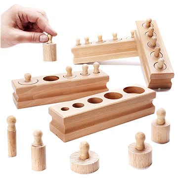 

Dřevěné válcové závaží montessori sorter