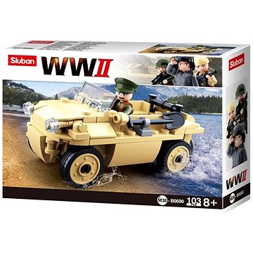 

Sluban WWII M38-B0690 Německý obojživelný vůz Schwimmwagen