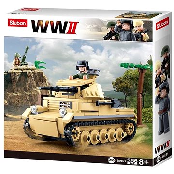 

Sluban WWII M38-B0691 Německý tank Panzer II