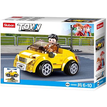 

Sluban Town M38-B0900 Natahovací auto žlutý kabriolet