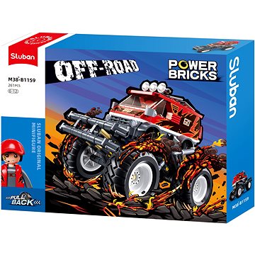 

Sluban Power Bricks M38-B1159 Natahovací Červený Off-Road GO