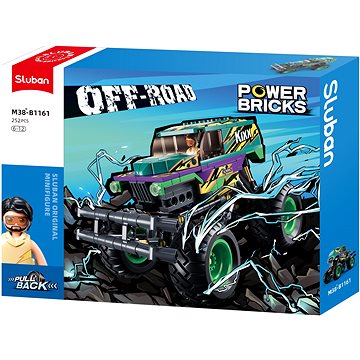 

Sluban Power Bricks M38-B1161 Natahovací Zeleno fialový Off-road Kixx