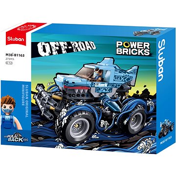 

Sluban Power Bricks M38-B1163 Natahovací Off-road Modrý Žralok