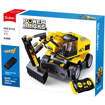 

Sluban Power Bricks M38-B1155 R/C Kolové rypadlo E7 na dálkové ovládání