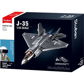 

Sluban Army Model Bricks M38-B1186 Neviditelný letoun J-35 s kovovým povlakem