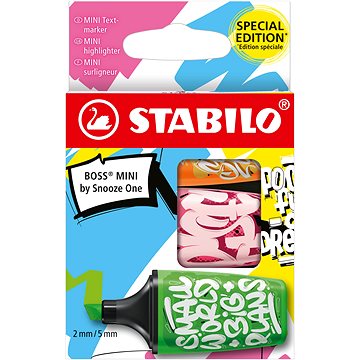 

STABILO BOSS MINI by Snooze One - 3 ks sada - oranžová, růžová, zelená