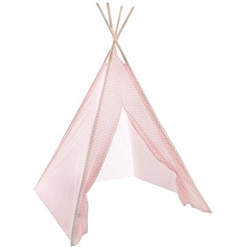 

Atmosphera for kids Dřevěný stan pro děti v růžové barvě INDIAN, 120 × 120 × 160 cm