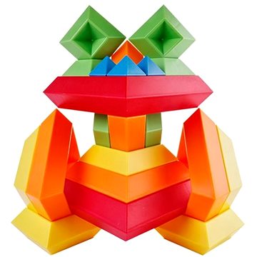 

Kebo Toys Skládací pyramida Wedge-it - důhová 15 ks