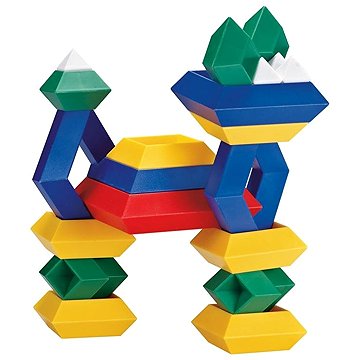 

Kebo Toys Skládací pyramida Wedge-it - základní barvy 15 dílků