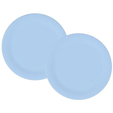 GODAN Papírový talíř světle modrý 18 cm, 12 ks