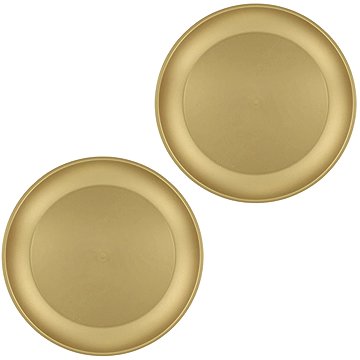 

GODAN Plastový talíř zlatý 21 cm, 2 ks