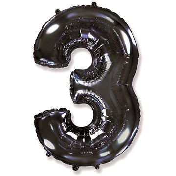 

Balón foliový číslice černá - black 102 cm - 3