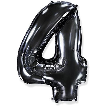

Balón foliový číslice černá - black 102 cm - 4