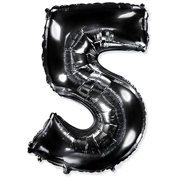 

Balón foliový číslice černá - black 102 cm - 5