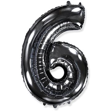 

Balón foliový číslice černá - black 102 cm - 6