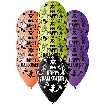 SMART BALLOONS Balónky pastelové Happy halloween, mix barev, 30 cm, 10 ks