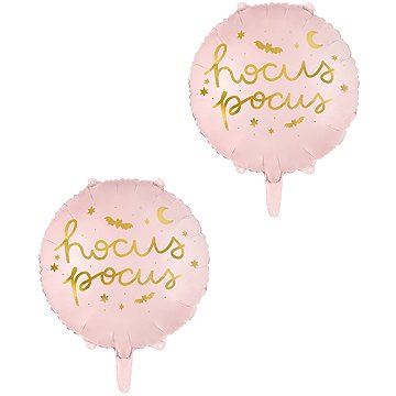 PARTYDECO Foliový balónek Hocus pocus, růžový, 2 ks