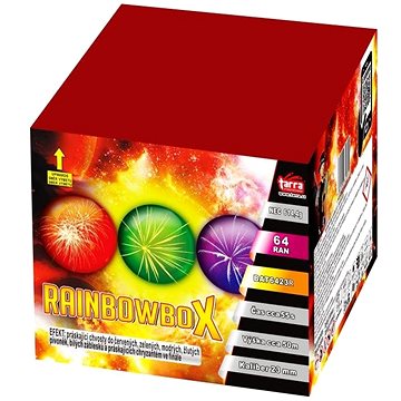 

Tarra Ohňostroj - baterie výmetnic rainbow box - 64 ran