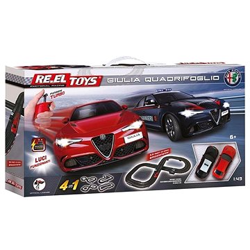 RE.EL Toys Autodráha Alfa Romeo Giulia Quadrifoglio 4v1  - Autodráha