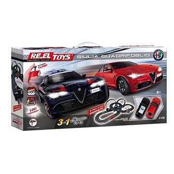 RE.EL Toys Autodráha Alfa Romeo Giulia Quadrifoglio 3v1 6m - Autodráha