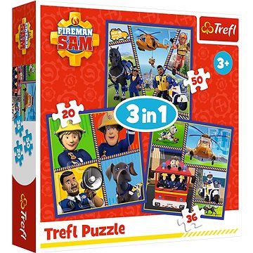 

Trefl Puzzle Požárník Sam: Samův den 3v1 (20,36,50 dílků)