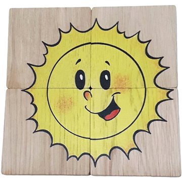 

T-Wood puzzle sluníčko/beruška - 4 dílky