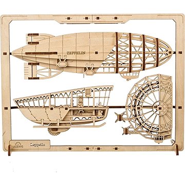 

UGEARS 3D puzzle Zeppelin 2,5D 49 dílků