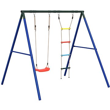

Shumee Zahradní houpací set s houpačkou a žebříkem, červený
