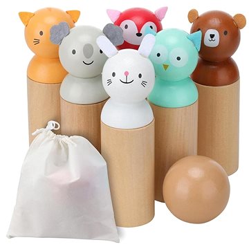 

Derrson dřevěný bowlingový set se zvířátky W5296