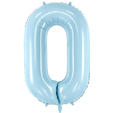 

vybavsenaparty Fóliová číslice baby blue '0' - 86 cm
