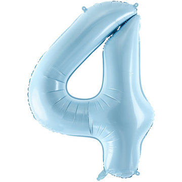 

vybavsenaparty Fóliová číslice baby blue '4' - 86 cm
