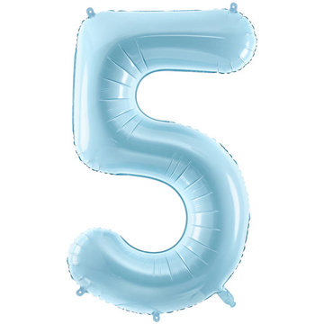 

vybavsenaparty Fóliová číslice baby blue '5' - 86 cm