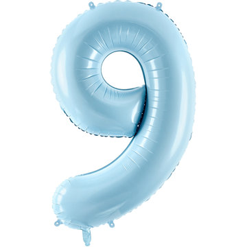 

vybavsenaparty Fóliová číslice baby blue '9' - 86 cm