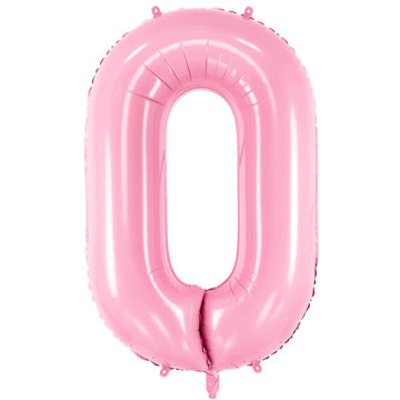 

vybavsenaparty Fóliová číslice baby pink '0' - 86 cm