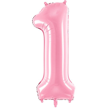 

vybavsenaparty Fóliová číslice baby pink '1' - 86 cm