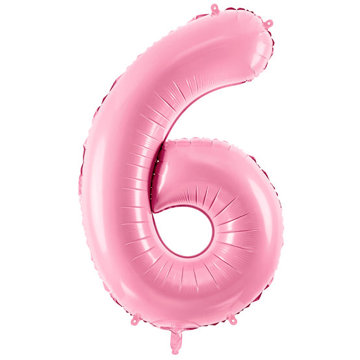 

vybavsenaparty Fóliová číslice baby pink '6' - 86 cm