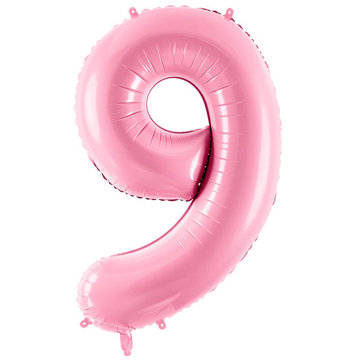 

vybavsenaparty Fóliová číslice baby pink '9' - 86 cm