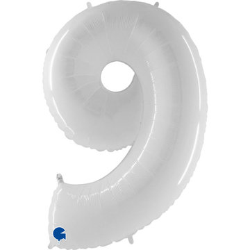 

vybavsenaparty Fóliová číslice bílá '9' - 102 cm