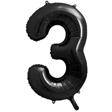 

vybavsenaparty Fóliová číslice černá '3' - 86 cm